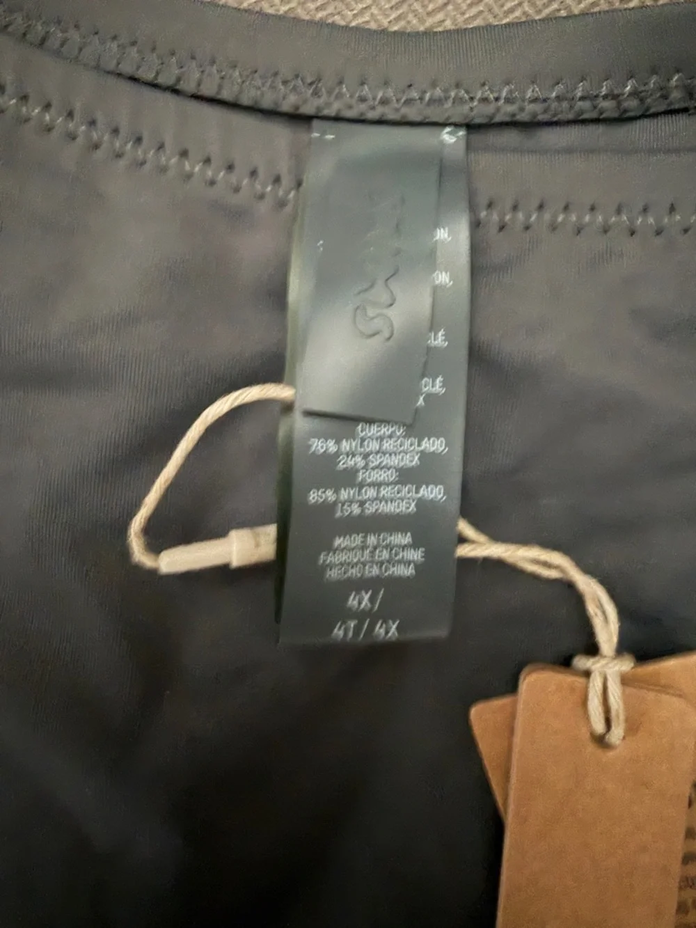 SKIMS SWIM MICRO TANGA BIKINI BOTTOM NWT GUNMETAL 4X